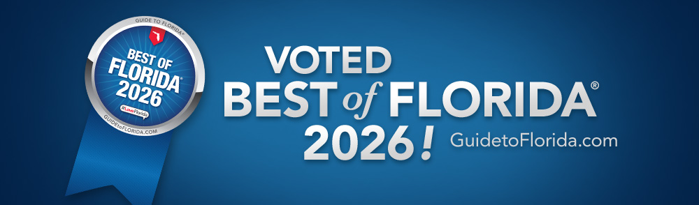 Best of Florida 2026 winner banner, Family Amusement Places, GuideToFlorida.com